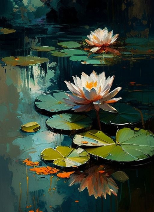 Water lillies by Pond